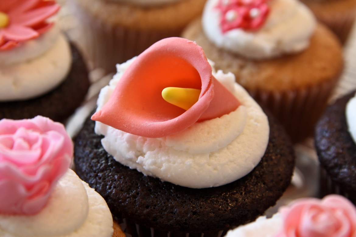 Pink Calla Lily Cupcakes
