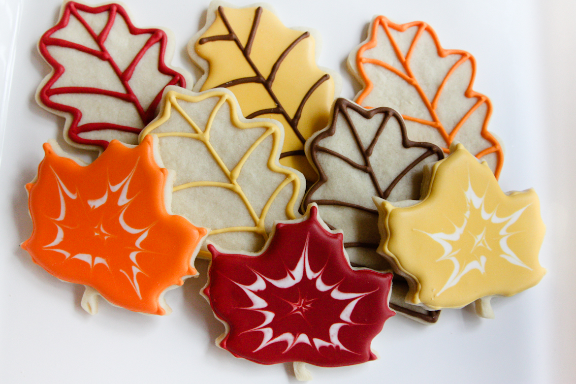 Thanksgiving Leaves Sugar Cookies