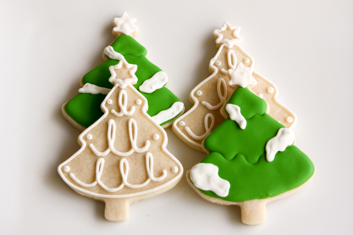 Snowy Tree Sugar Cookies