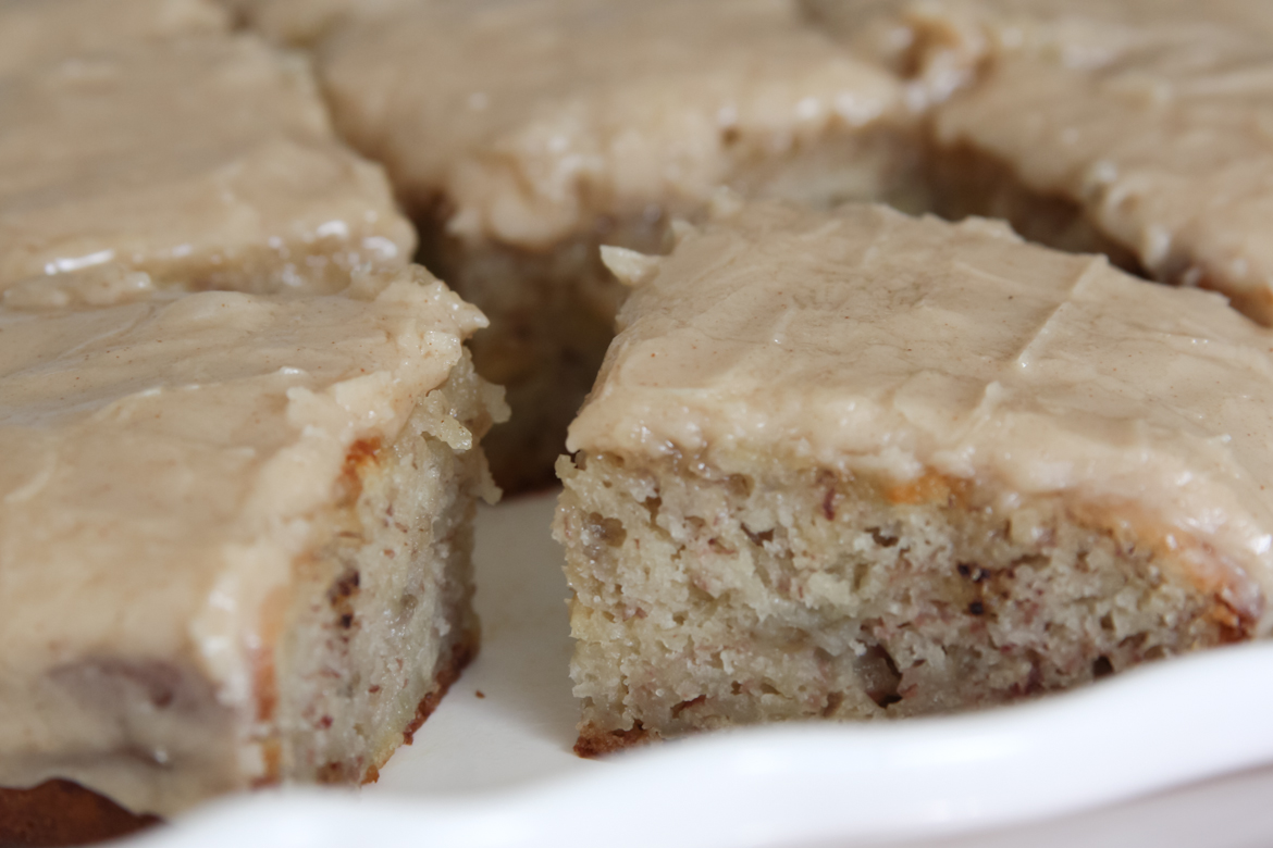 Browned Butter Frosting Banana Cake Bars