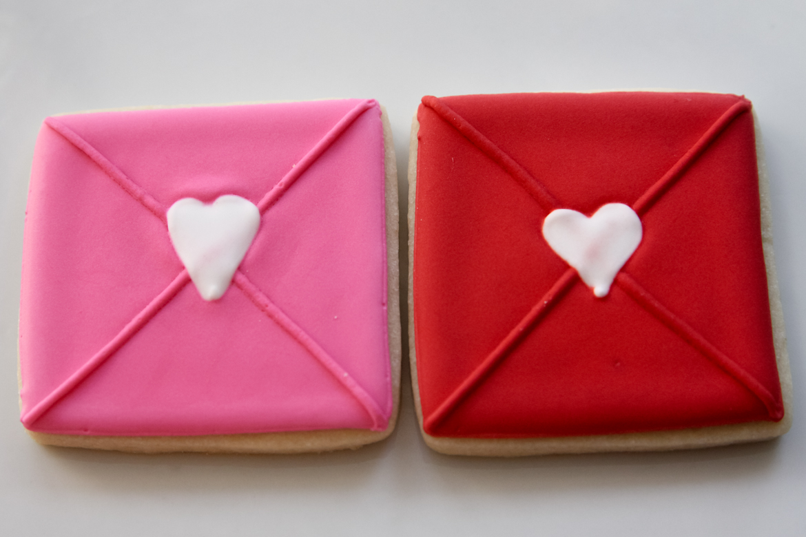 Valentine's Day Note Sugar Cookies