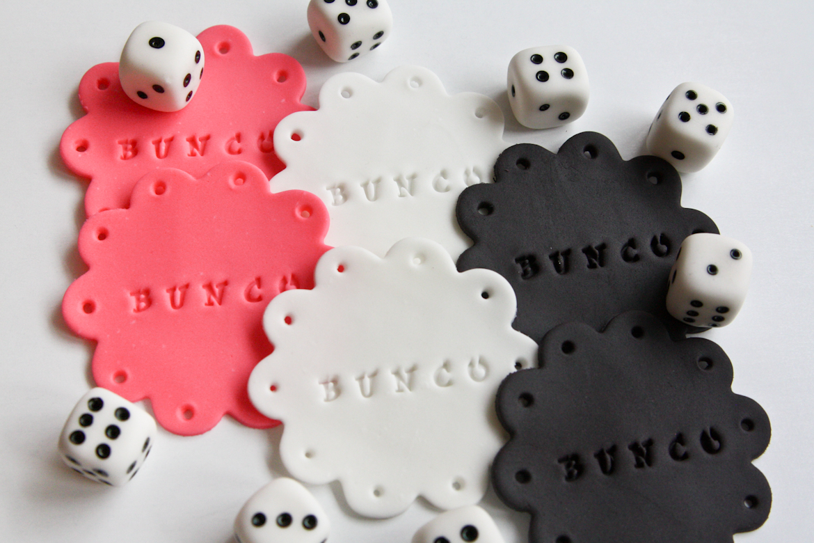 Bunco Themed Cupcake Toppers