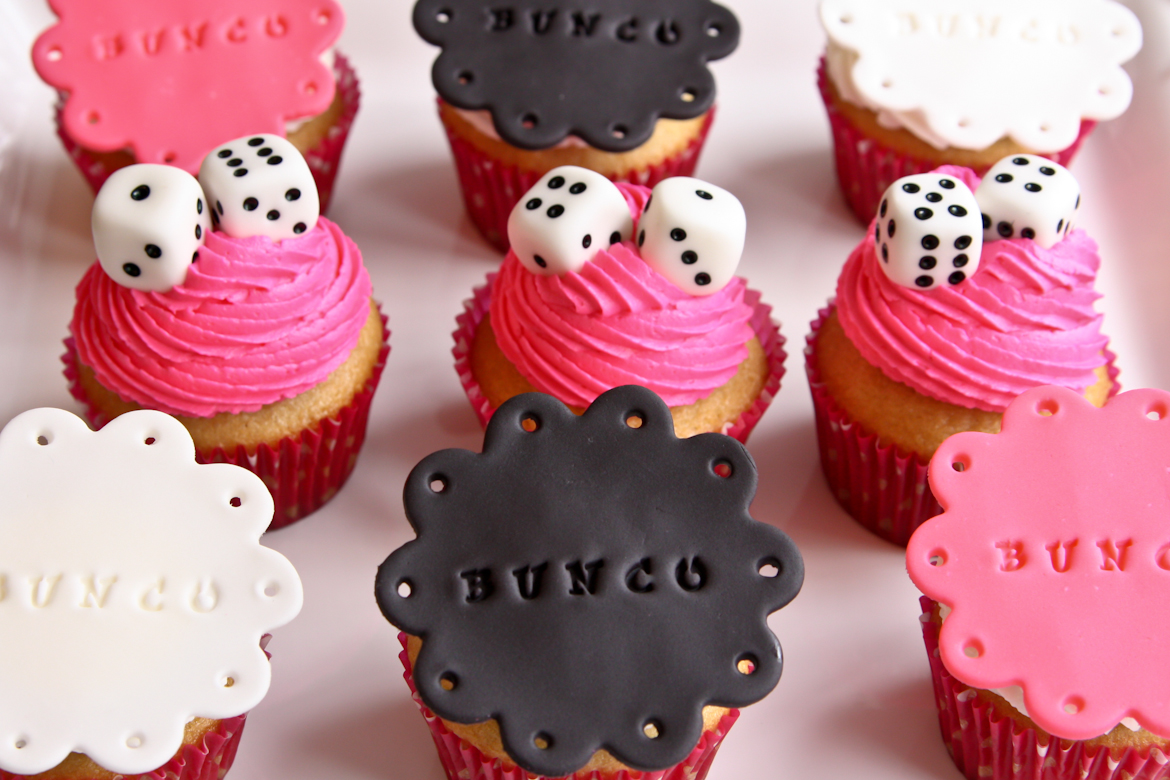 Bunco Themed Cupcakes
