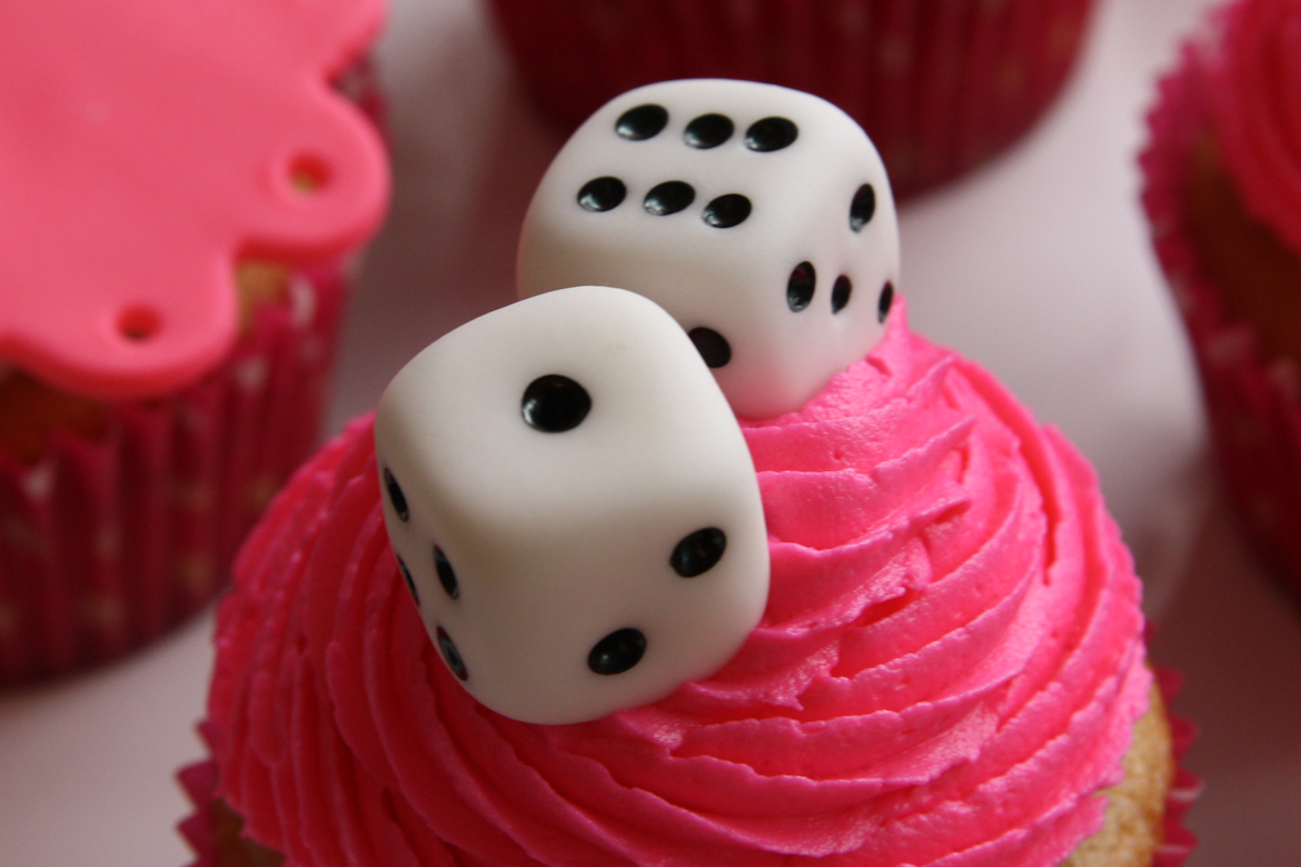 Bunco Dice Cupcake Toppers