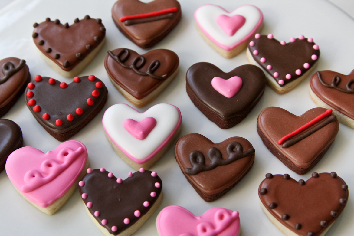 Valentine Chocolates Sugar Cookies