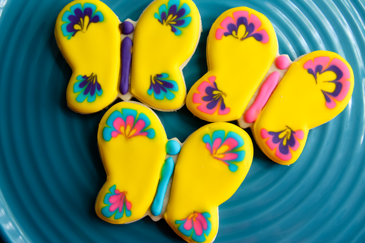Yellow Butterfly Sugar Cookies