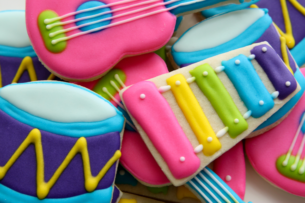 Musical Instrument Sugar Cookies