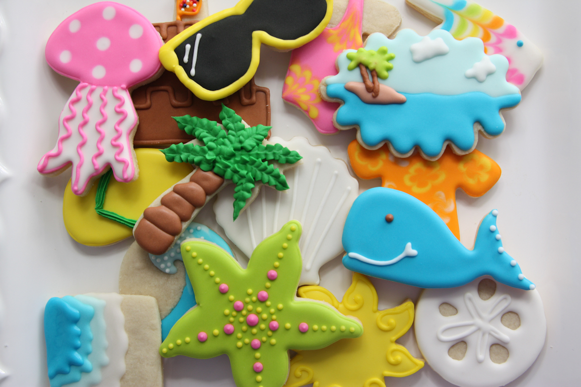Beach Themed Sugar Cookies