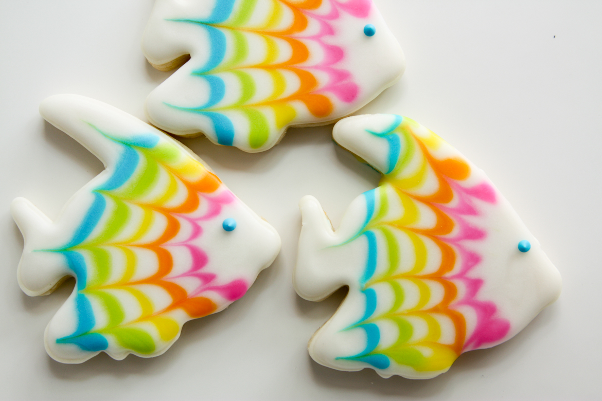 Rainbow Angel Fish Cookies