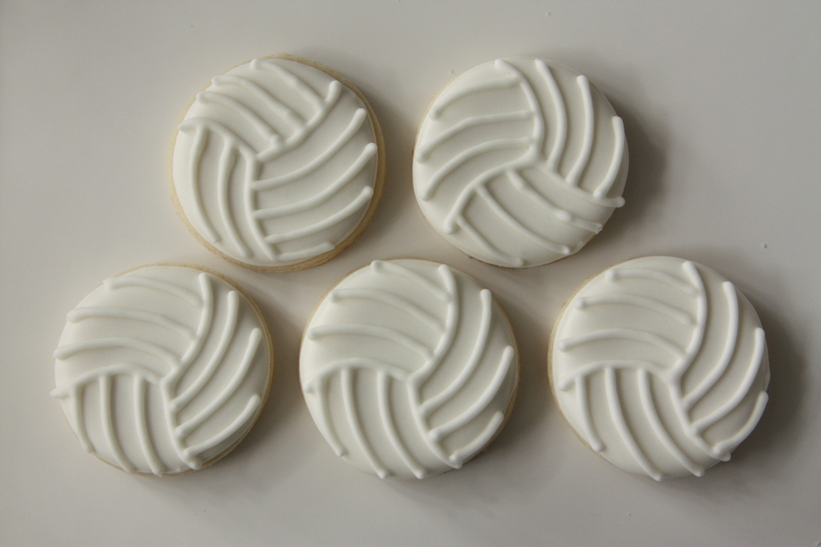 Volleyball Sugar Cookies