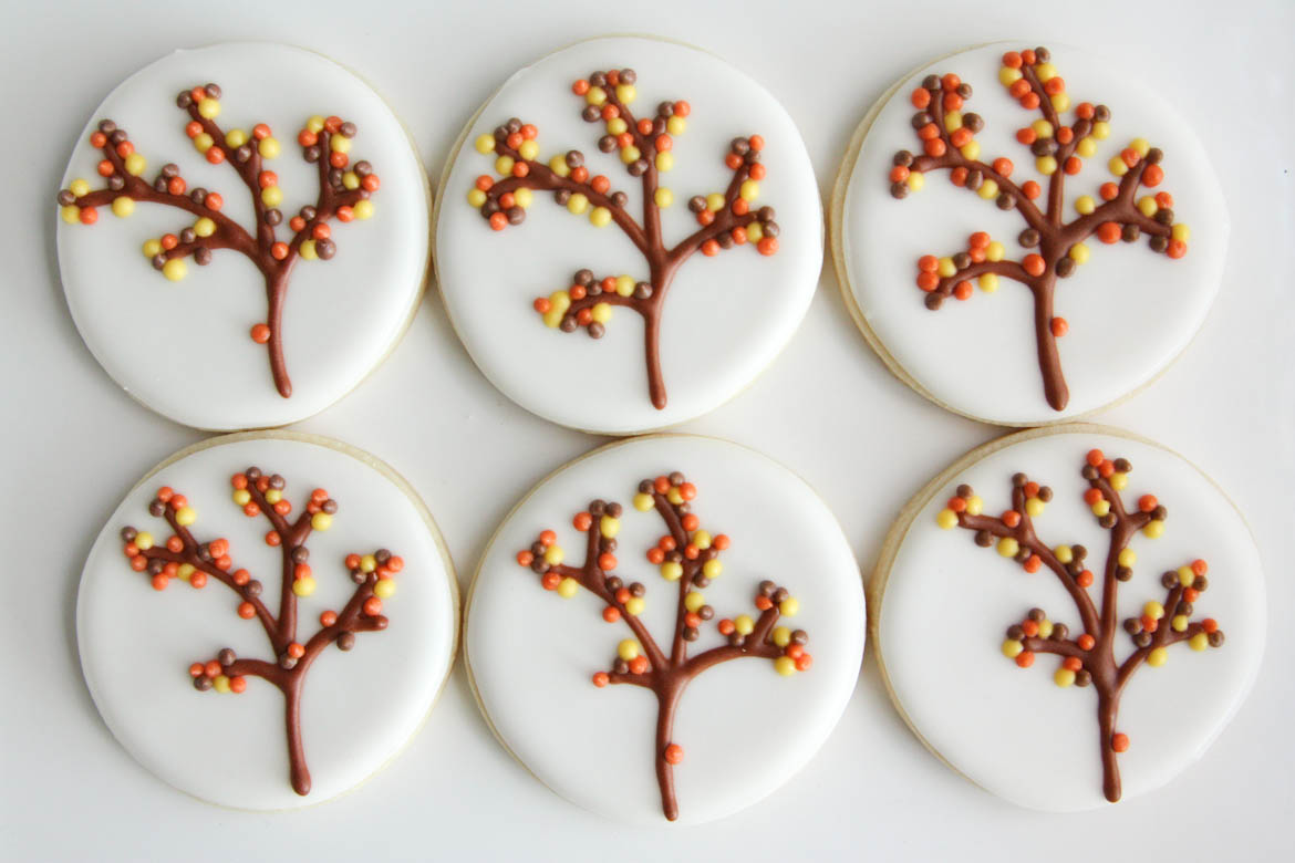 Thanksgiving Tree Cookies