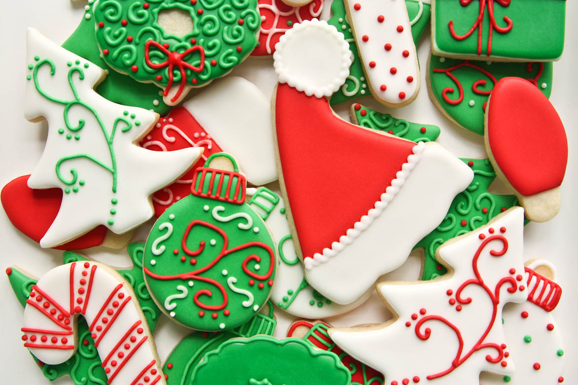 Red & Green Christmas Cookies