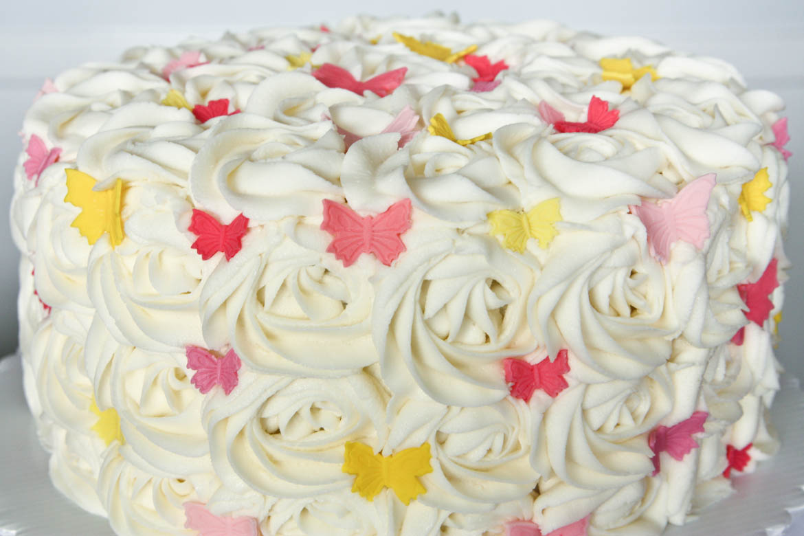 Rose & Butterfly Cake