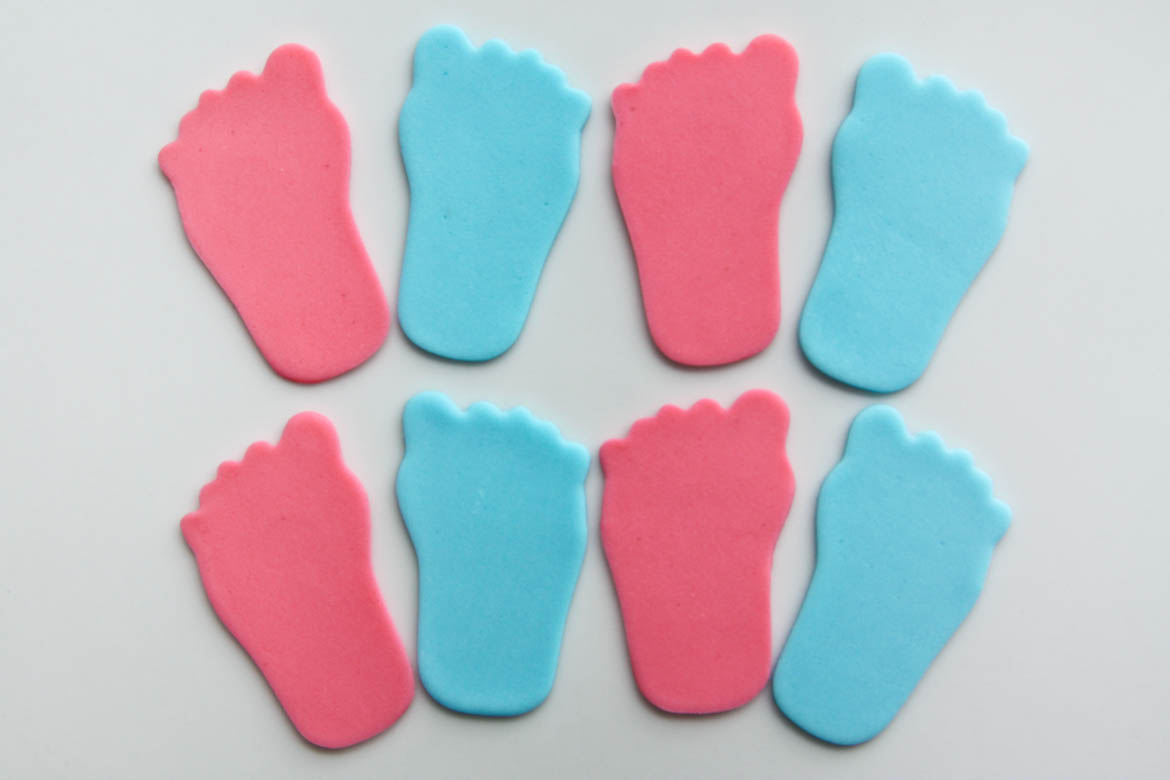 Pink & Blue Feet Toppers