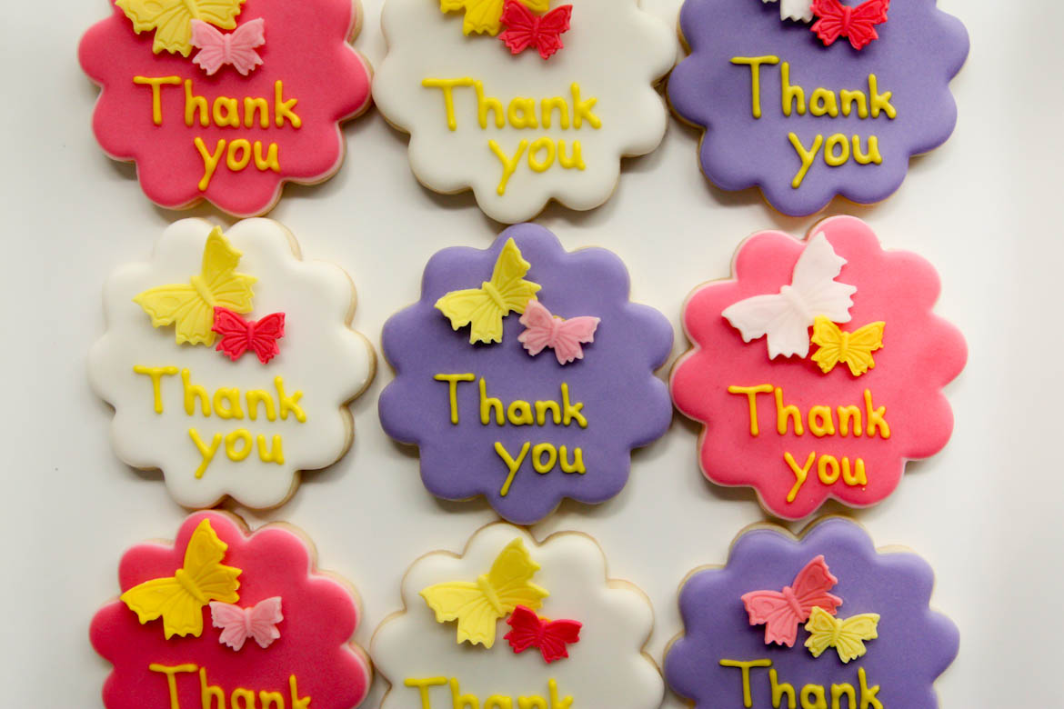 Butterfly Thank You Cookies