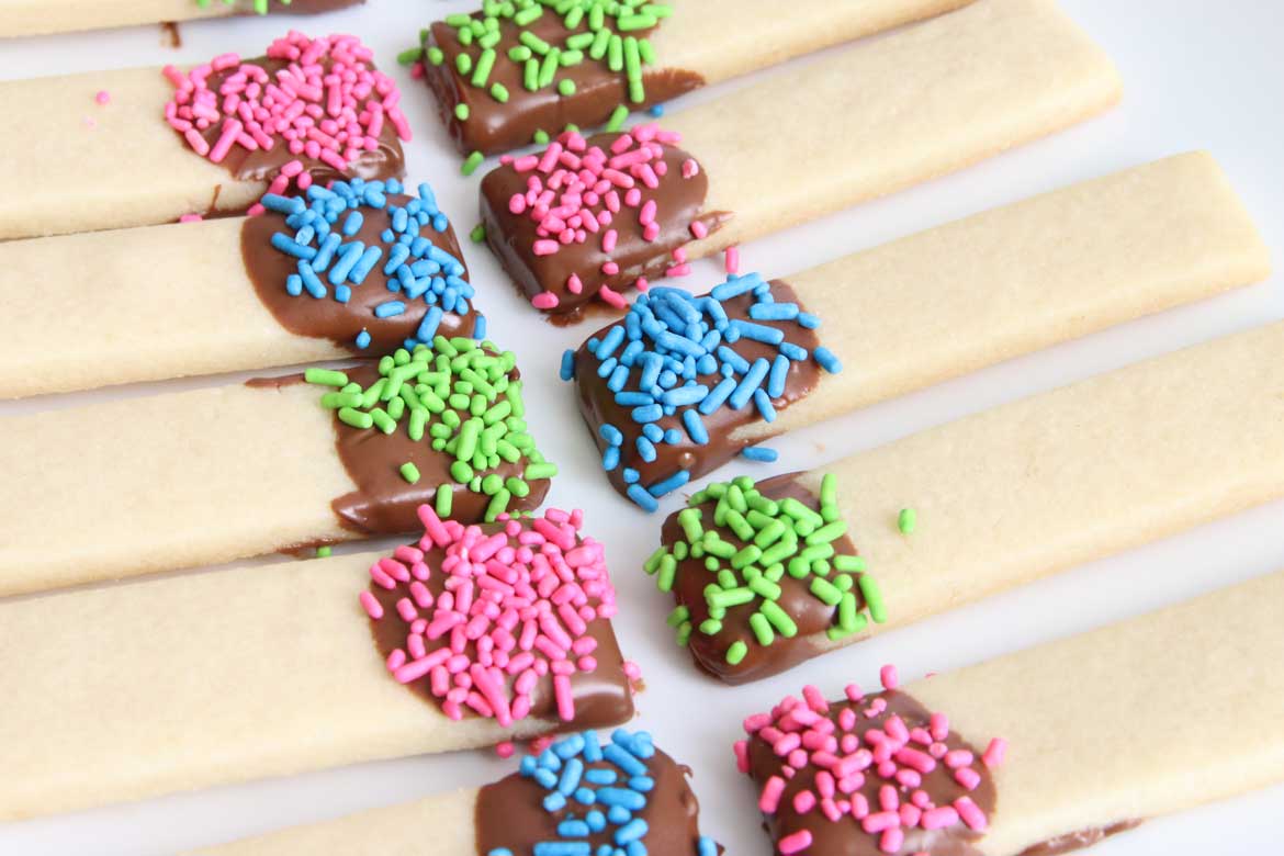 Chocolate Dipped Cookie Sticks