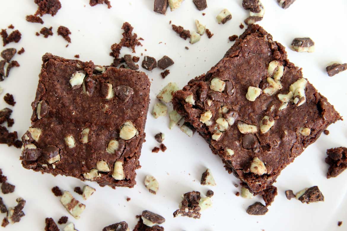Andes Mint Chip Brownies