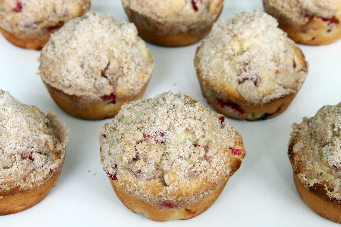 Eggnog Cranberry Muffins