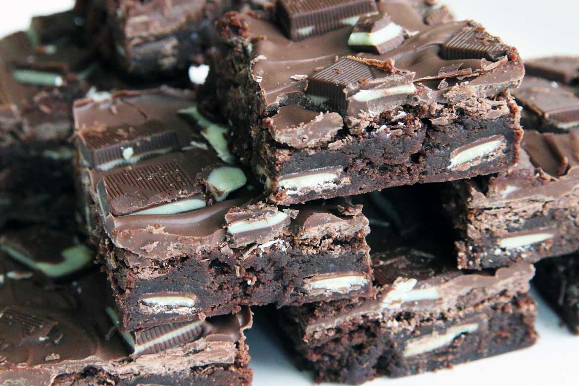 Andes Mint Chocolate Brownies