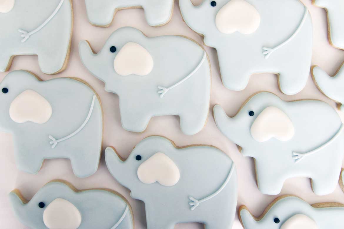 Baby Elephant Cookies