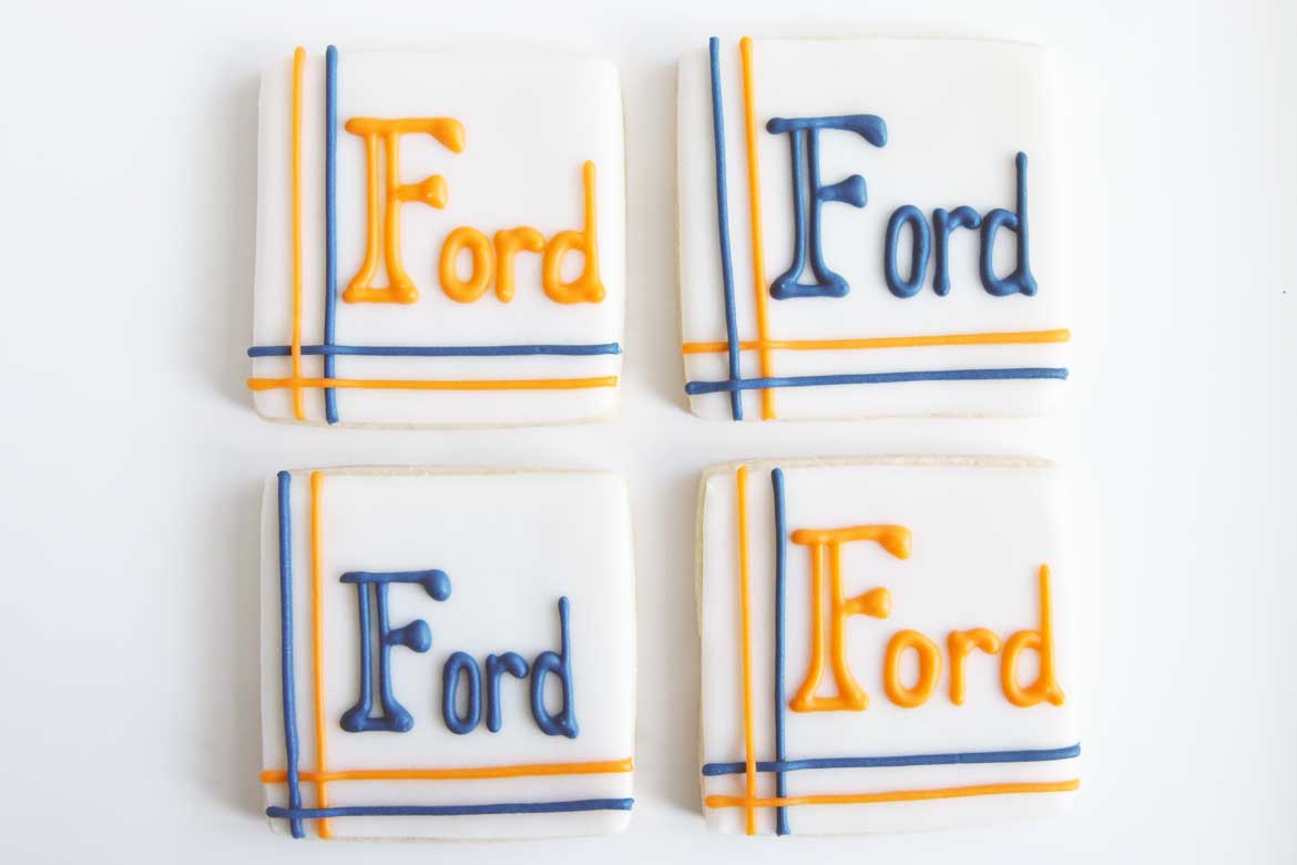 Personalized Baby Boy Cookies