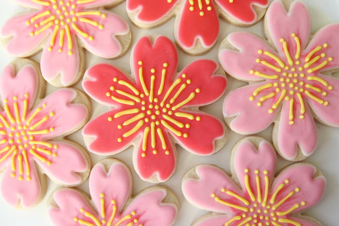 Pink Flower Sugar Cookies