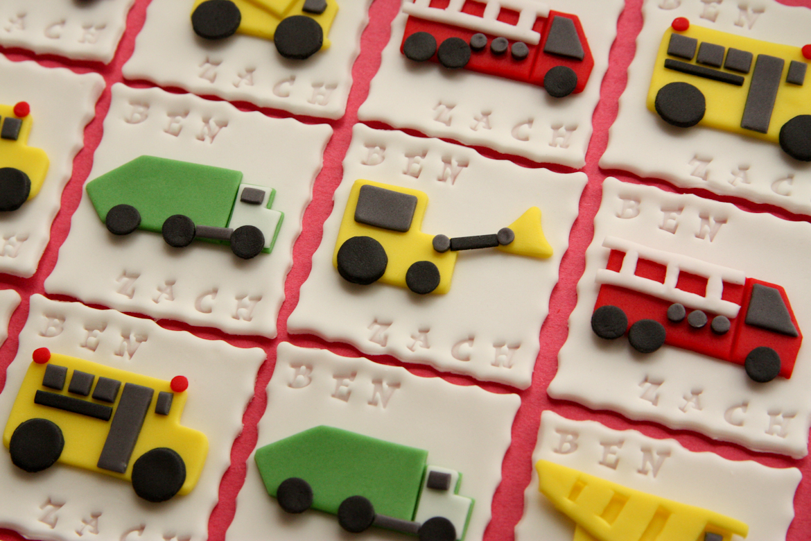Vehicle Themed Cupcake Toppers